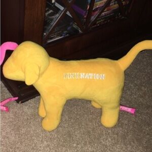 PINK Victoria's Secret Yellow Dog Plush Toy